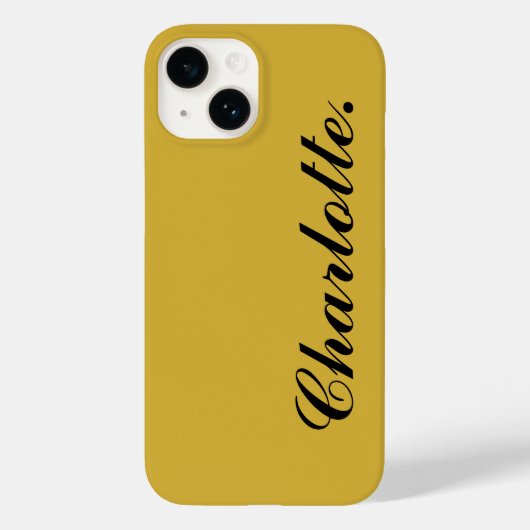 メタリックゴールドにオリジナルの名前をデザイン Case-Mate iPhoneケース (裏面)