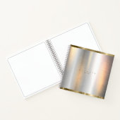 メタリックゴールドのバンドID801 ノートブック (内部)