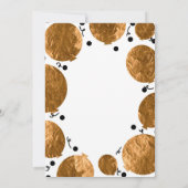 メタリックゴールドのパーティーバルーン 誕生日お祝い 招待状 (裏面)