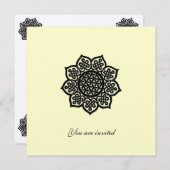 メタリックゴールドの魔法のイベント用紙 招待状 (正面/裏面)