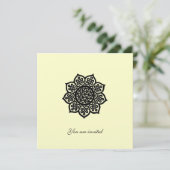 メタリックゴールドの魔法の紙 招待状 (スタンド正面)