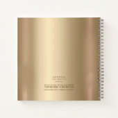 メタリックゴールド & グリッターウェーブ ゴールド ID807 ノートブック (裏面)