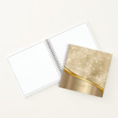 メタリックゴールド & グリッターウェーブ ゴールド ID807 ノートブック (内部)