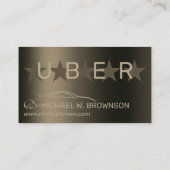 メタリックゴールド ドライバー シャッフェル オートモービル カー 名刺 (裏面)