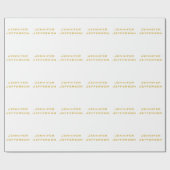 メタリックゴールド＆ホワイトのプロフェッショナルでモダンなエレガント ラッピングペーパー (フラット)