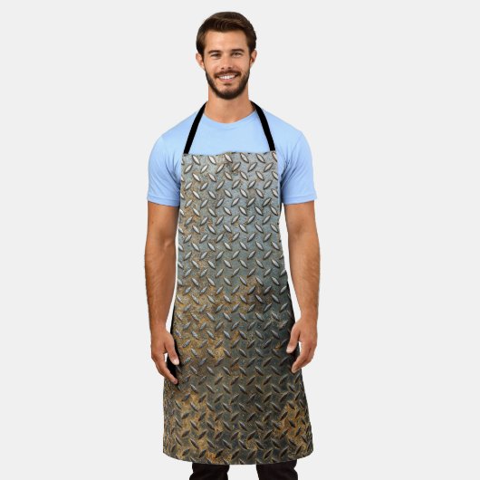 メタリックサーフェス、反射テクスチャの背景。 エプロン (着用した状態)