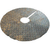 メタリックサーフェス、反射テクスチャの背景。 ブラッシュドポリエステルツリースカート (アングル)