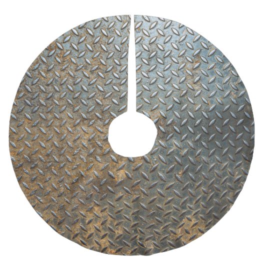 メタリックサーフェス、反射テクスチャの背景。 ブラッシュドポリエステルツリースカート (正面)