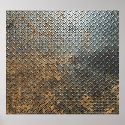 メタリックサーフェス、反射テクスチャの背景。 ポスター (正面)