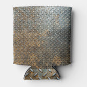 メタリックサーフェス、反射テクスチャの背景。 缶クーラー (正面)