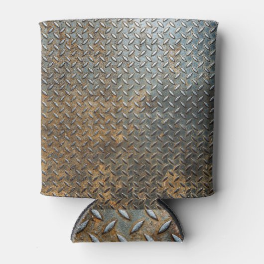 メタリックサーフェス、反射テクスチャの背景。 缶クーラー (正面)