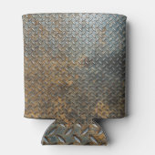 メタリックサーフェス、反射テクスチャの背景。 缶クーラー (裏面)