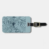 メタリックシダ、シルバーフロンド、NZ、カスタム文字 ラゲッジタグ (正面横)