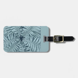 メタリックシダ、シルバーフロンド、NZ、カスタム文字 ラゲッジタグ