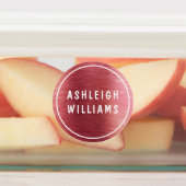 メタリックシックパーソナライズされたスパークル名ガーリー ラベル (貼付)