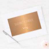 メタリックシニー勾配銅ノートブックラベル 長方形シール (封筒)