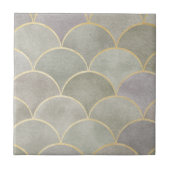 メタリックシャイニーアートデコファンパターン,デコ,ボーティフ タイル (正面)