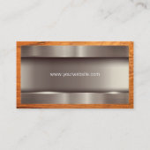 メタリックシャイン |木目 名刺 (裏面)