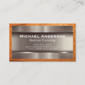 メタリックシャイン |木目 名刺 (正面)