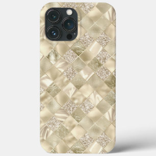 メタリックシャンパンクリームシックエレガントグリッター iPhone 13 PRO MAXケース