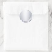 メタリックシルバーのモダンなテンプレート ラウンドシール (バッグ)