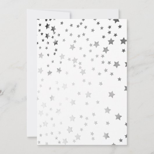 メタリックシルバーの星たち 招待状 (裏面)