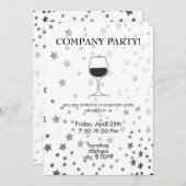 メタリックシルバーの星たち 招待状 (正面/裏面)