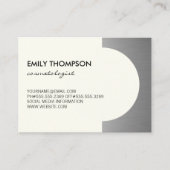 メタリックシルバーアクセント(黄色)アポイントメント 予約カード (正面)