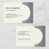 メタリックシルバーアクセント（黄色）アポイントメント 予約カード (正面/裏面)