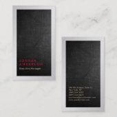 メタリックシルバーグレーシャルボードシックプロフェッショナル 名刺 (正面/裏面)