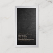 メタリックシルバーグレーシャルボードシックプロフェッショナル 名刺 (裏面)