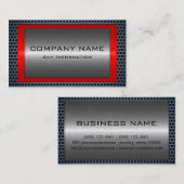 メタリックシルバーグレースチールホールルック#8 名刺 (正面/裏面)