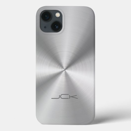 メタリックシルバーグレーステンレス鋼の外観 Case-Mate iPhoneケース (裏面)