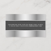 メタリックシルバーグレーバナー 名刺 (裏面)