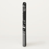 メタリックシルバーグレーフローラマスク Case-Mate iPhoneケース (裏面/左)