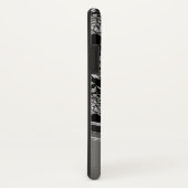 メタリックシルバーグレーフローラマスク Case-Mate iPhoneケース (裏面/右)