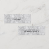 メタリックシルバーグレーミニマリストプロフェッショナル スキニー名刺 (正面/裏面)