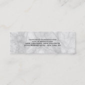 メタリックシルバーグレーミニマリストプロフェッショナル スキニー名刺 (裏面)