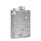 メタリックシルバーグレー抽象芸術雨滴 フラスク (右)