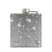メタリックシルバーグレー抽象芸術雨滴 フラスク (裏面)