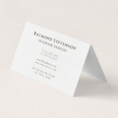 メタリックシルバーシック金ゴールドプロフェッショナルモノグラム 名刺 (裏面)