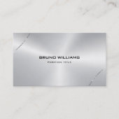 メタリックシルバーシャイニーストロークアクセントのイメージ 名刺 (正面)
