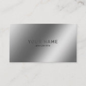 メタリックシルバーシャイニーミニマリストソーシャルメディアのアイコン 名刺 (正面)