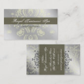 メタリックシルバーダマスク名刺 名刺 (正面/裏面)