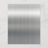 メタリックシルバービジネスロゴQRコードプロモーション チラシ (裏面)