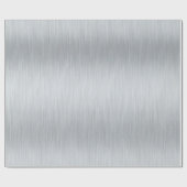 メタリックシルバーブラシ仕上げアルミテクスチャ ラッピングペーパー (フラット)