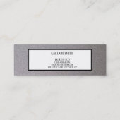 メタリックシルバーホワイト卒業インサート名札 コーリングカード (裏面)