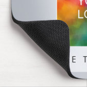 メタリックシルバールックビジネスロゴのアップロード マウスパッド (コーナー)