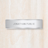 メタリックシルバールックモダングラマー サインプレート (正面)