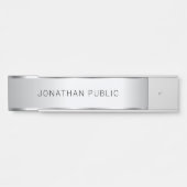 メタリックシルバールックモダングラマー サインプレート (正面)